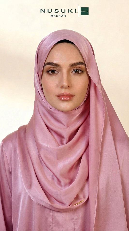 Desert Bloom Abaya Hijab Set | Baby Pink