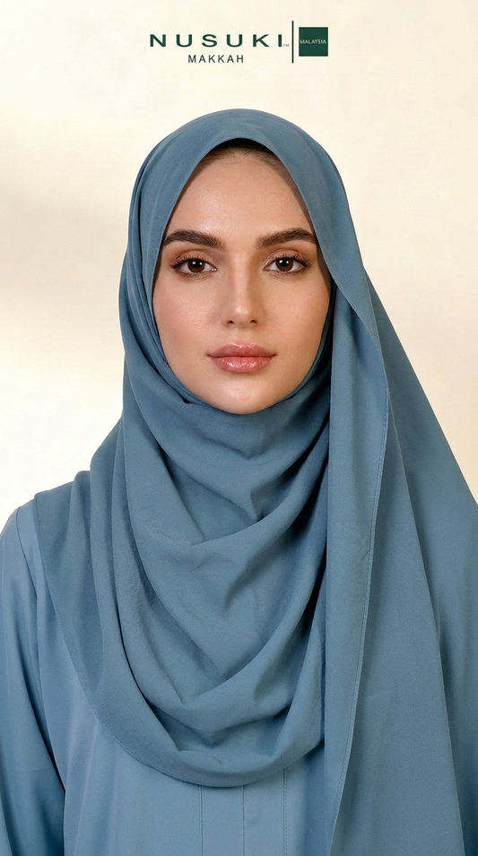 Urban Serenity Abaya Hijab Set | Powder Blue