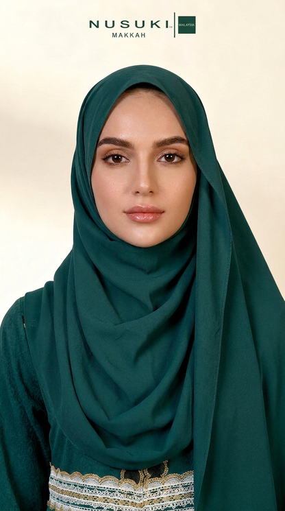 Joud Al-Turath Abaya Hijab Set | Emerald Jade