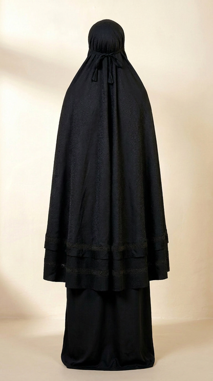 Joud Al-Turath Malaysian Prayerwear Set | Pitch Noir