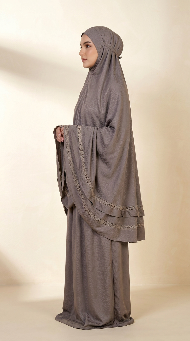 Joud Al-Turath Malaysian Prayerwear Set | Sandy Brown