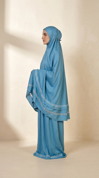 Joud Al-Turath Malaysian Prayerwear Set | Sandy Blue