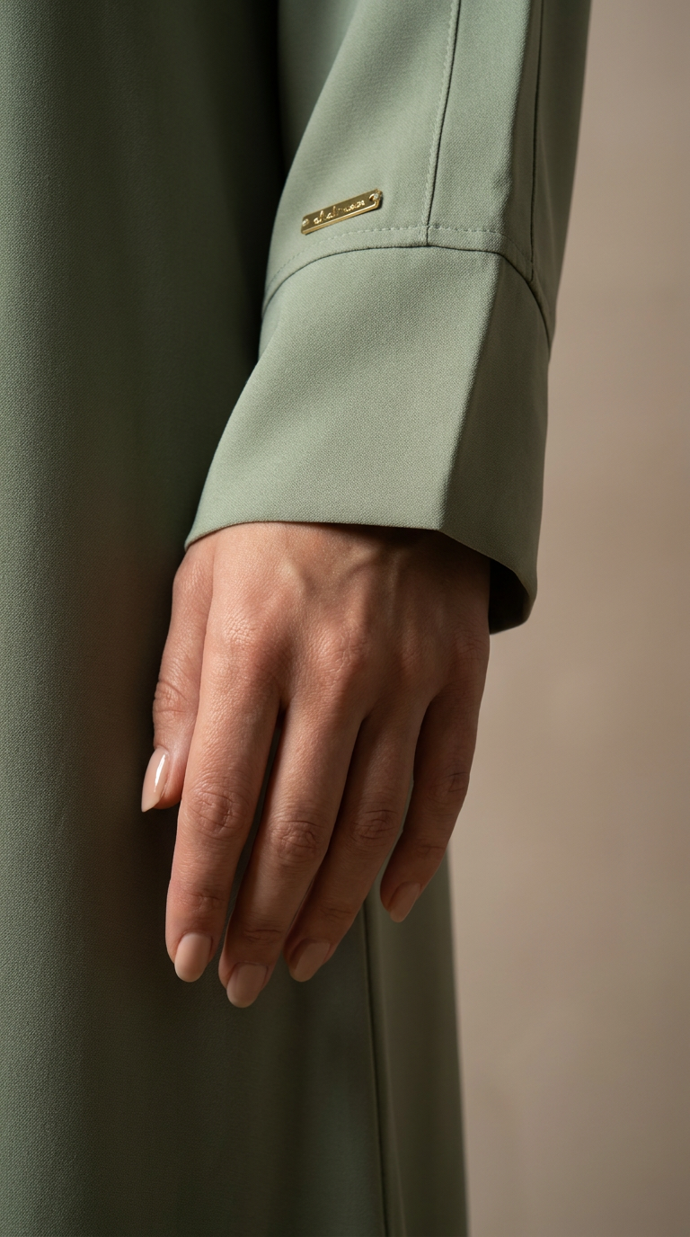 Urban Serenity Abaya Hijab Set | Sage Mist