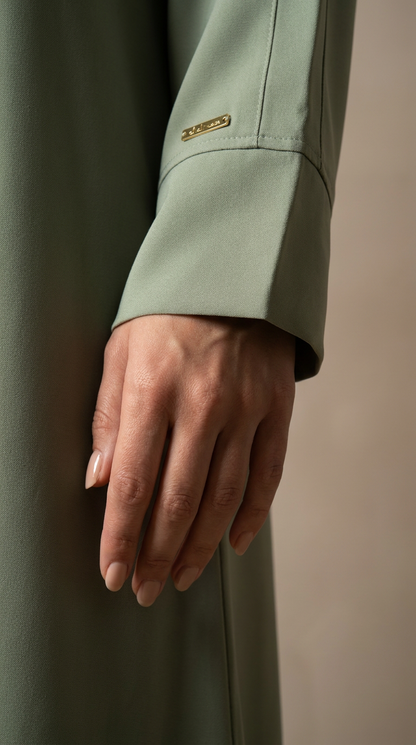 Urban Serenity Abaya Hijab Set | Sage Mist