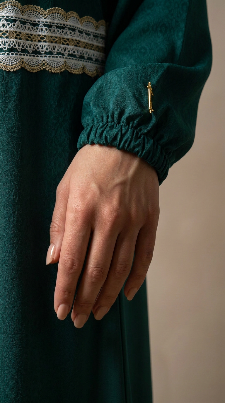 Joud Al-Turath Abaya Hijab Set | Emerald Jade