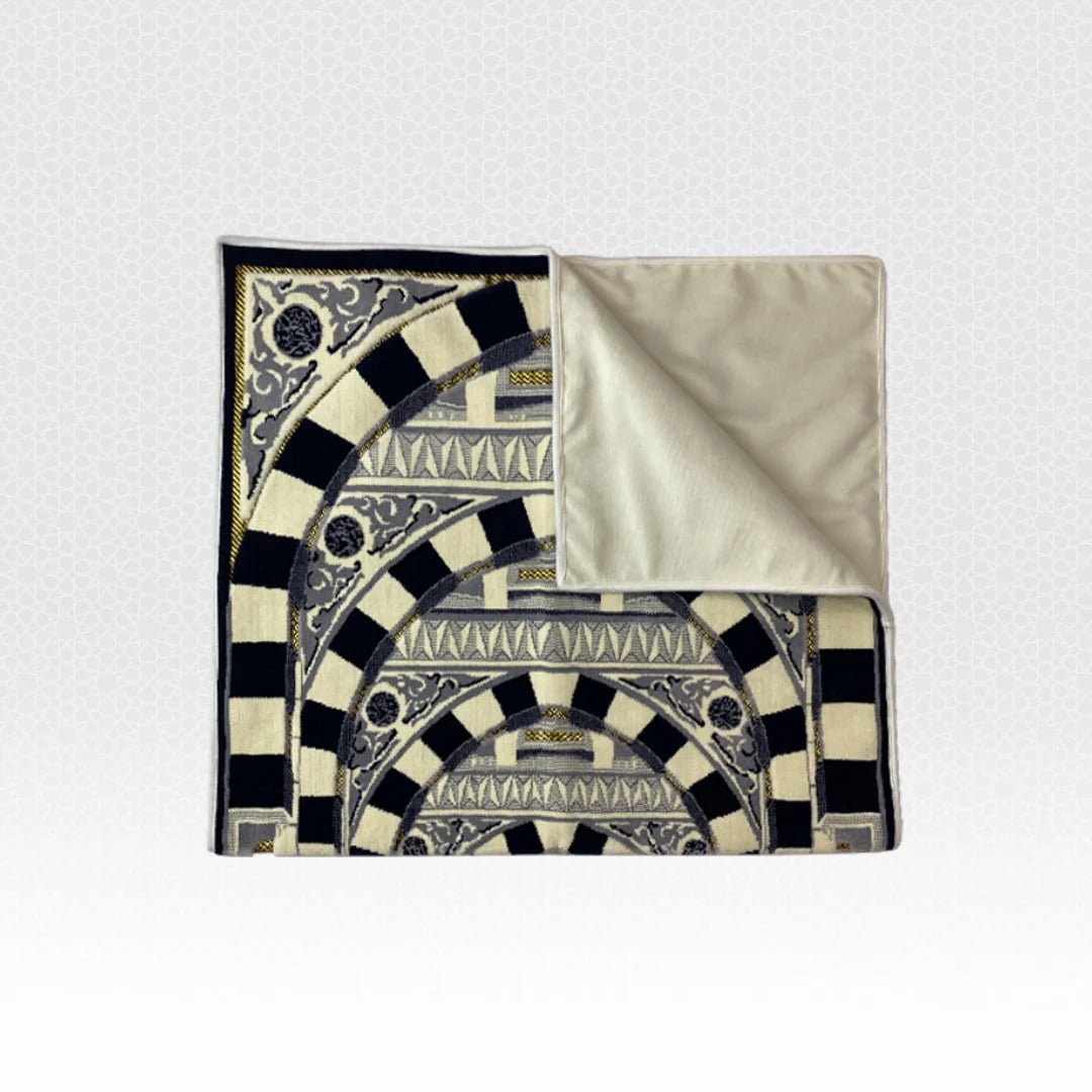 Multi Archs Prayer Mat with Hand Bag Made In Madinah - Prayer Mat | Nusuki MY