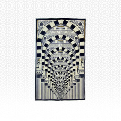 Multi Archs Prayer Mat with Hand Bag Made In Madinah - Prayer Mat | Nusuki MY