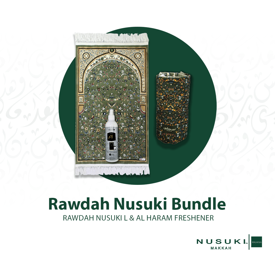 Prayer Mat + Al Haram Freshener Bundle - Prayer Mat | Nusuki MY