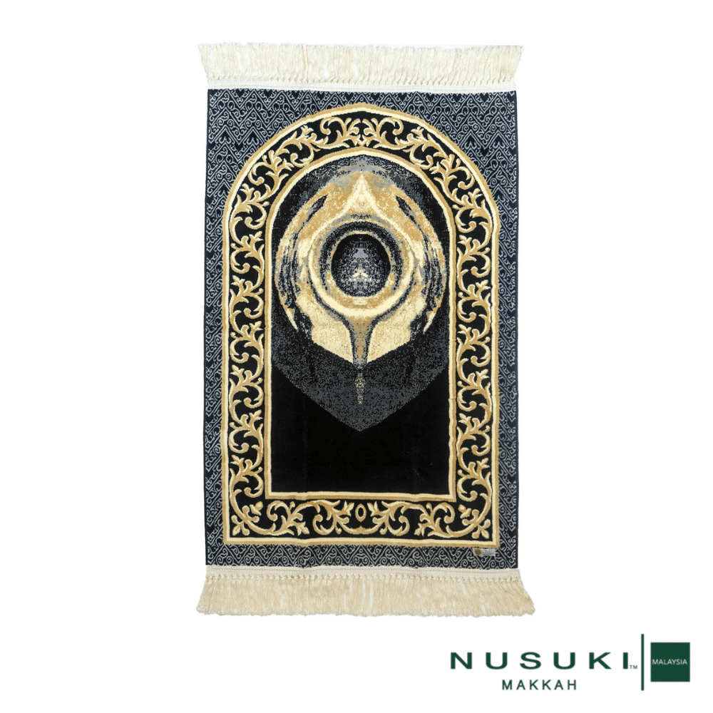 Premium Hajar Aswad Prayer Mat with Bag - Prayer Mat | Nusuki MY