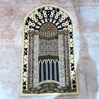 Prophet's Mihrab Padded Prayer Mat Arched with Handbag - Prayer Mat | Nusuki MY