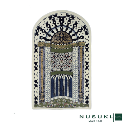 Prophet's Mihrab Padded Prayer Mat Arched with Handbag - Prayer Mat | Nusuki MY