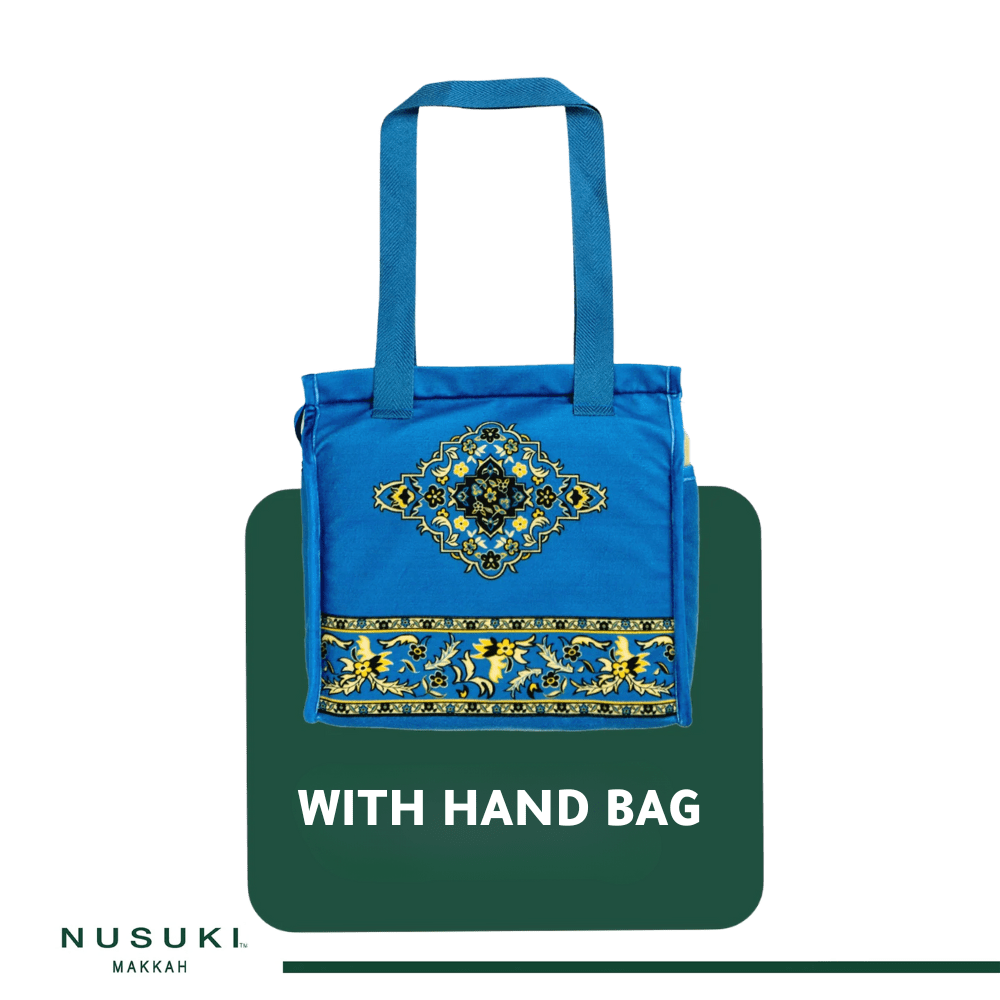 Rawdah Al - Haramain Prayer Mat with Handbag - Prayer Mat | Nusuki MY