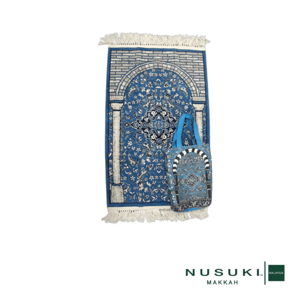 Rawdah Al Zahideen Prayer Mat with Handbag - Prayer Mat | Nusuki MY