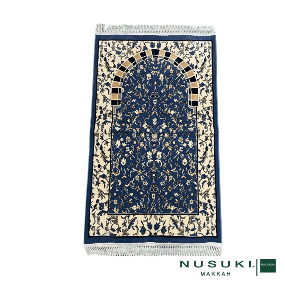 Rawdah Al Zahidiya Praying Mat with Hand Bag - Prayer Mat | Nusuki MY