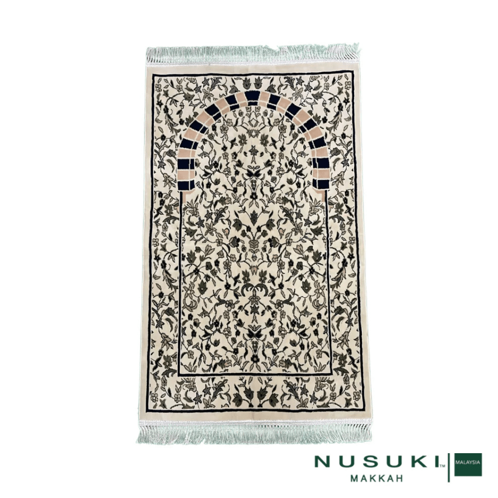 Rawdah Al Zahidiya Praying Mat with Hand Bag - Prayer Mat | Nusuki MY