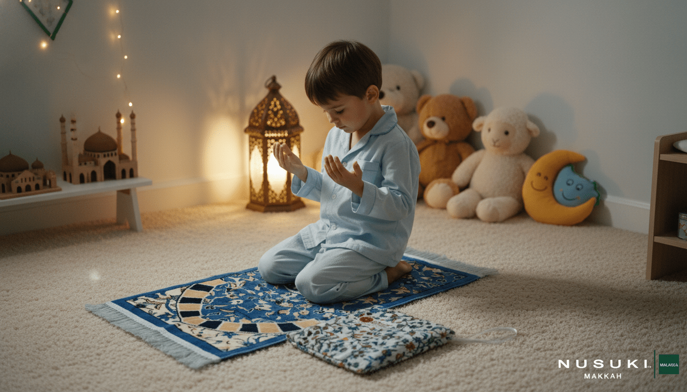 Rawdah Zahidiyah Kids Prayer Mat with Handbag - Prayer Mat | Nusuki MY