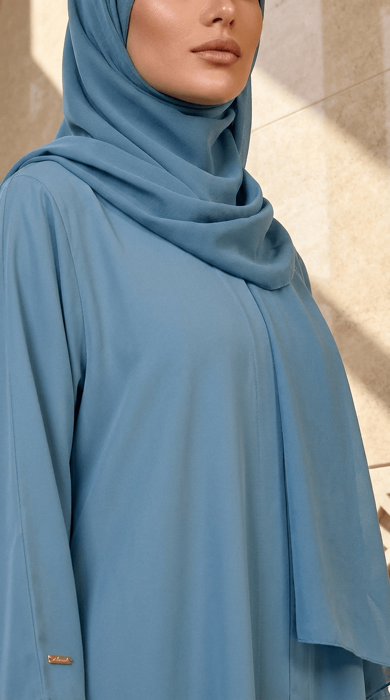 Urban Serenity Abaya Hijab Set | Powder Blue - | Nusuki MY