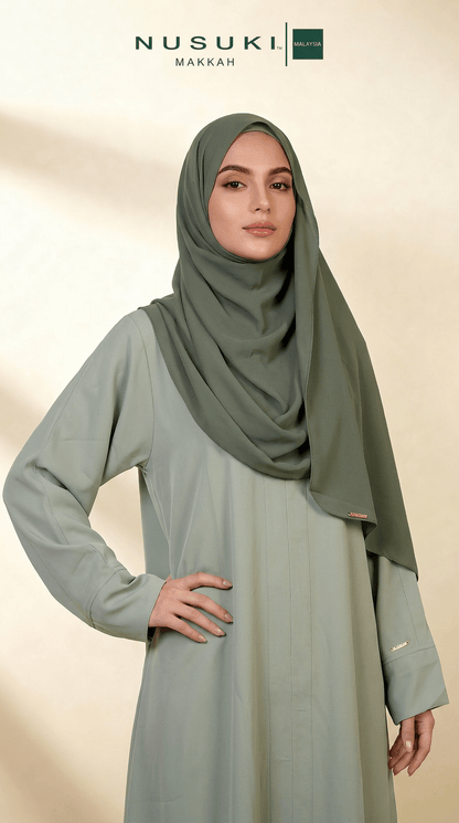 Urban Serenity Abaya Hijab Set | Sage Mist - | Nusuki MY