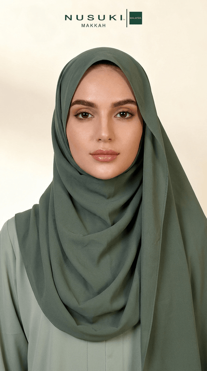 Urban Serenity Abaya Hijab Set | Sage Mist - | Nusuki MY