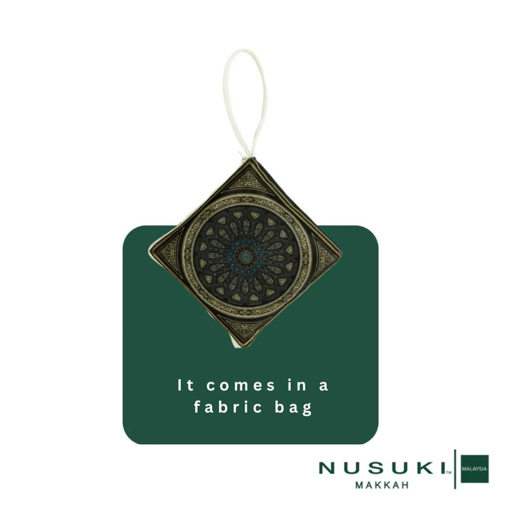 Wooden Dome Pattern Travel Prayer Mat with Bag - Prayer Mat | Nusuki MY