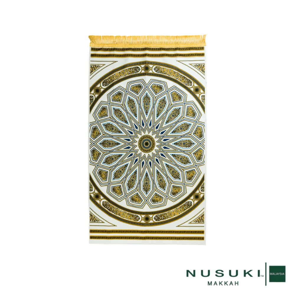 Wooden Dome Pattern Travel Prayer Mat with Bag - Prayer Mat | Nusuki MY