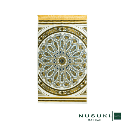 Wooden Dome Pattern Travel Prayer Mat with Bag - Prayer Mat | Nusuki MY